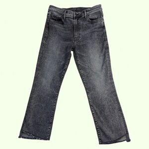 MOTHER Women's Ankle Crop Jeans in Washed Black